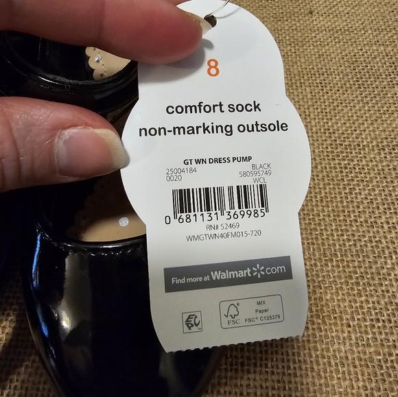 Wonder Nation Black Classic Dress Heels, Toddler Girl's, size 8 - Picture 7 of 7